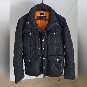 Diesel Men's Black Puffer Jacket With Teflon